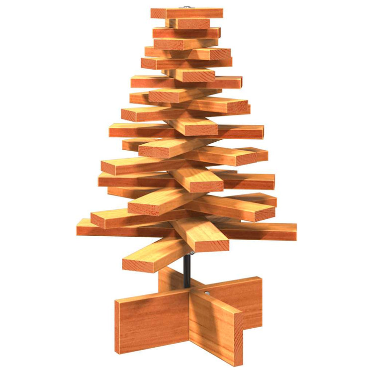Vidaxl Décoration de Noël arbre de Noël 60 cm Lavage de pin massif brun