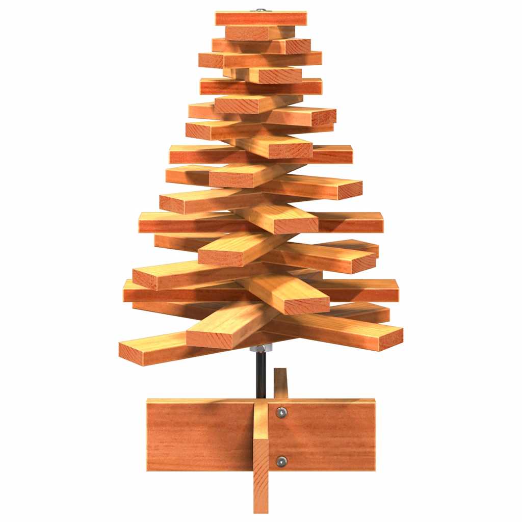Vidaxl Décoration de Noël arbre de Noël 60 cm Lavage de pin massif brun
