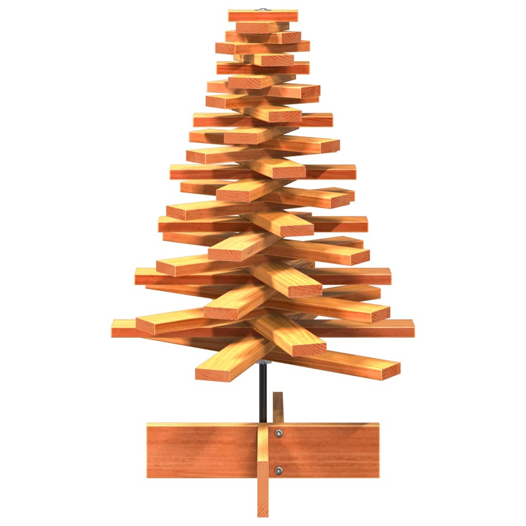 Vidaxl Christmas Decoration arbre de Noël 80 cm Lavage de pin massif brun
