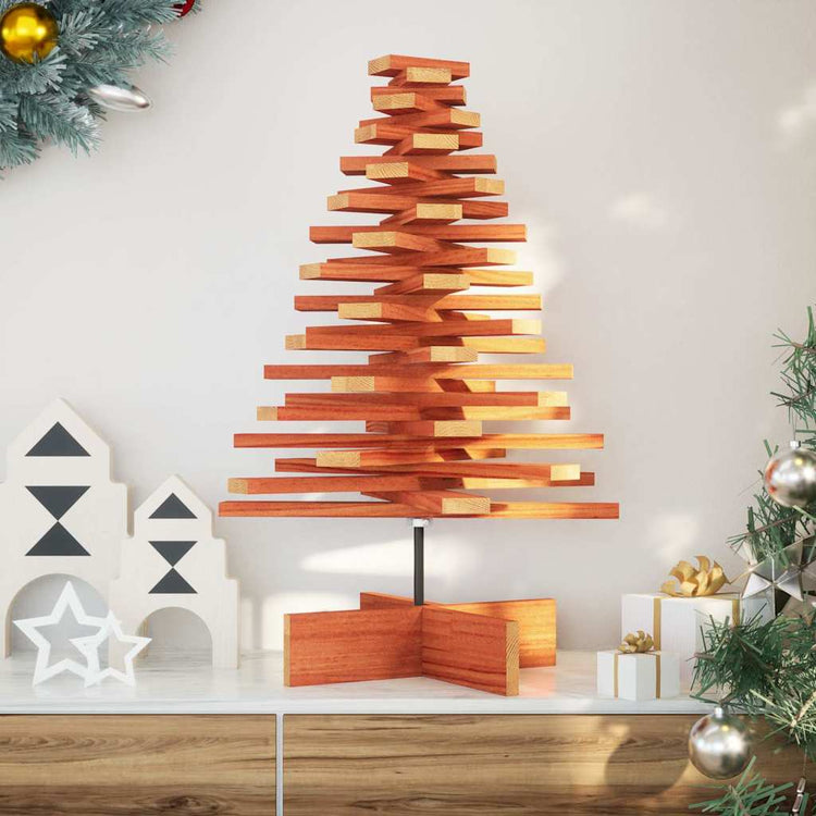 Vidaxl Christmas Decoration arbre de Noël 80 cm Lavage de pin massif brun