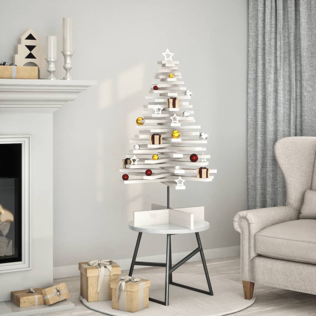 Vidaxl Décoration de Noël arbre de Noël 100 cm Pine solide blanc