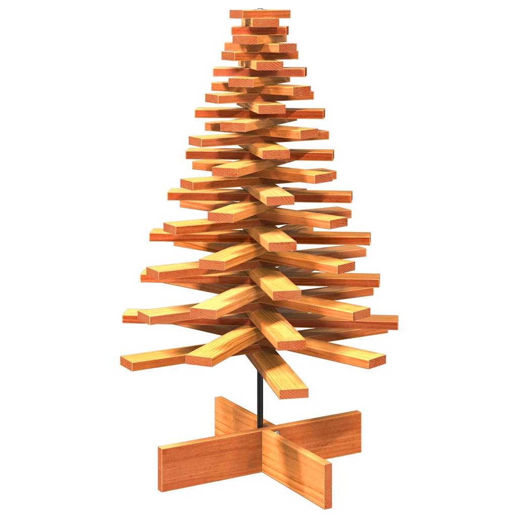 Vidaxx Décoration de Noël Sapin de Noël 100 cm en bois de pin massif, marron lavé