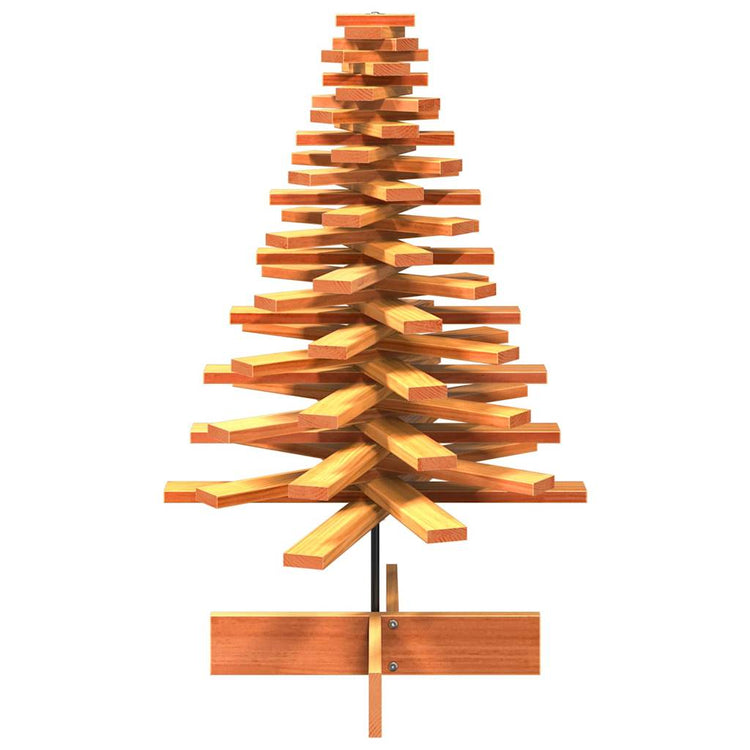 Vidaxx Décoration de Noël Sapin de Noël 100 cm en bois de pin massif, marron lavé