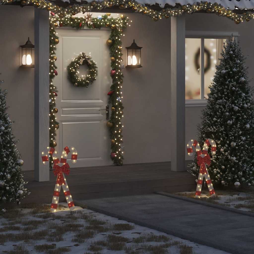 Vidaxl Christmas Decoration Candystick 50 LEDS WHITE CHAUD