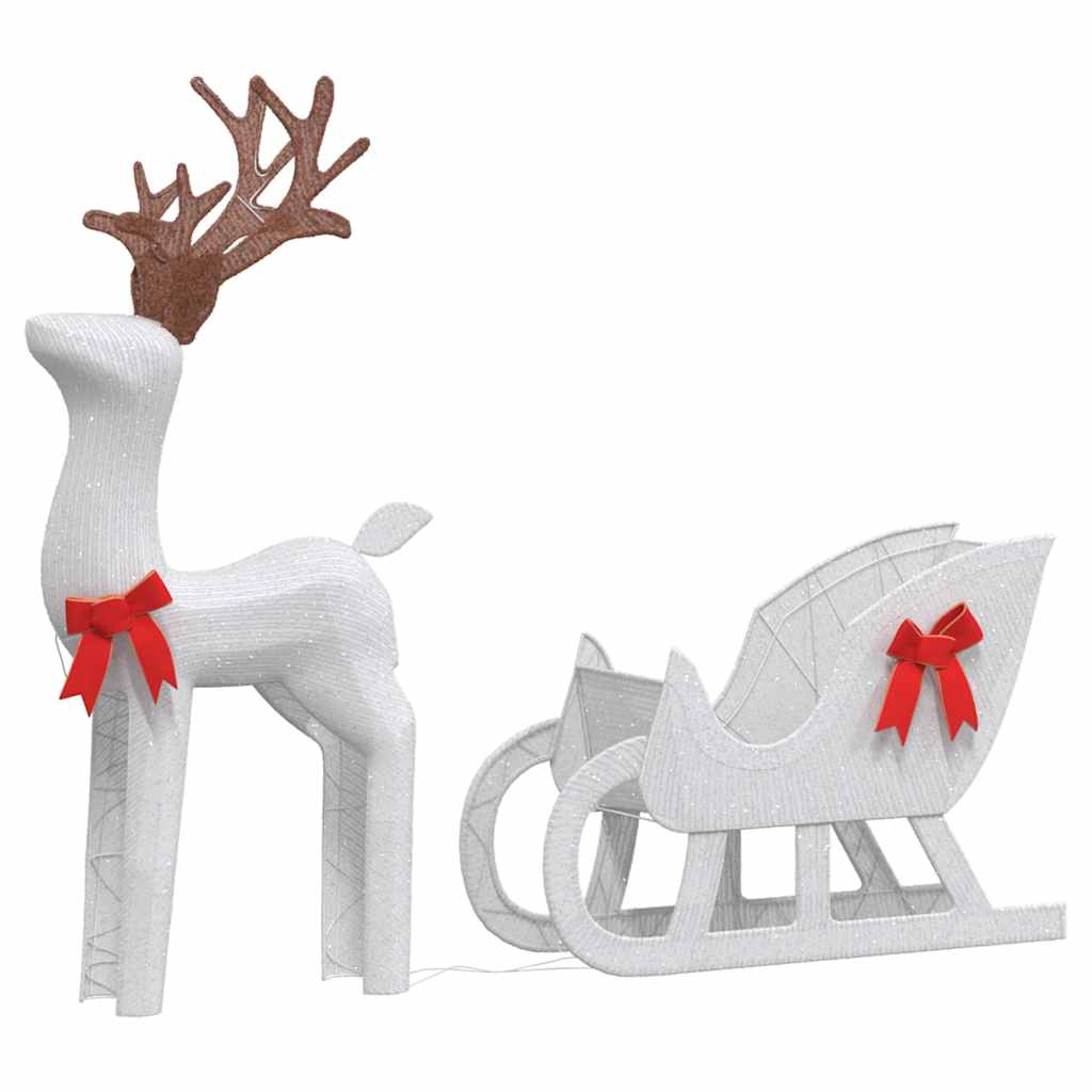 Vidaxl Christmas Decoration Rendeer and Slee 100 LEDS Cold White