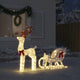 Vidaxl Christmas Decoration Rendeer and Slee 100 LEDS Cold White