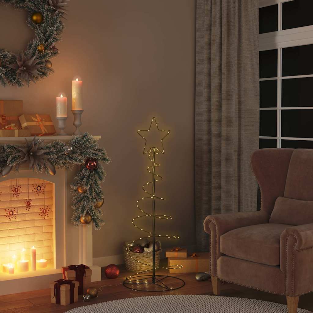 Vidaxl LED Arbre de Noël 80 LEDS blanc chaud 120 cm