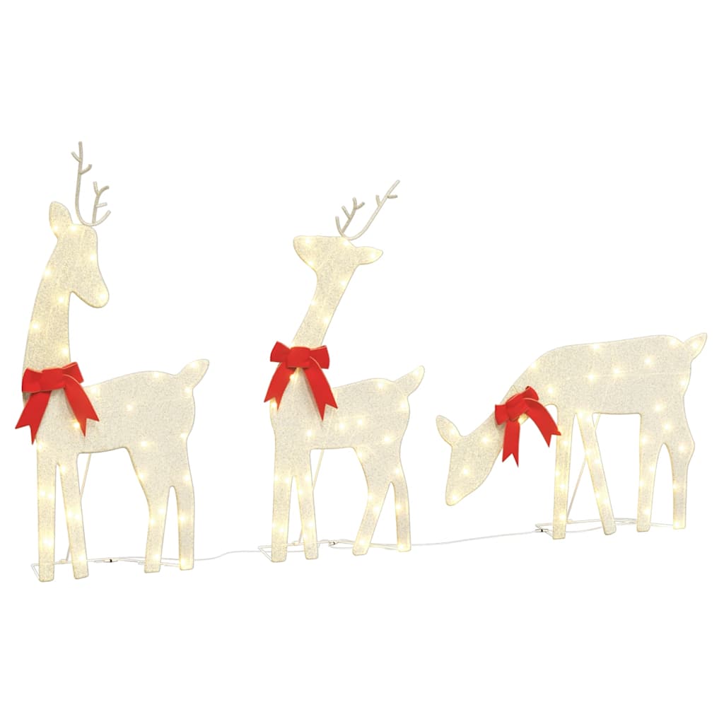 Vidaxl Christmas Decoration Rendeer 3 ST 90 LEDS WHITE CHAUD
