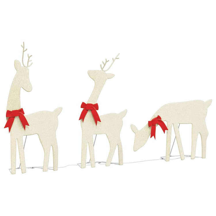 Vidaxl Christmas Decoration Rendeer 3 ST 90 LEDS WHITE CHAUD