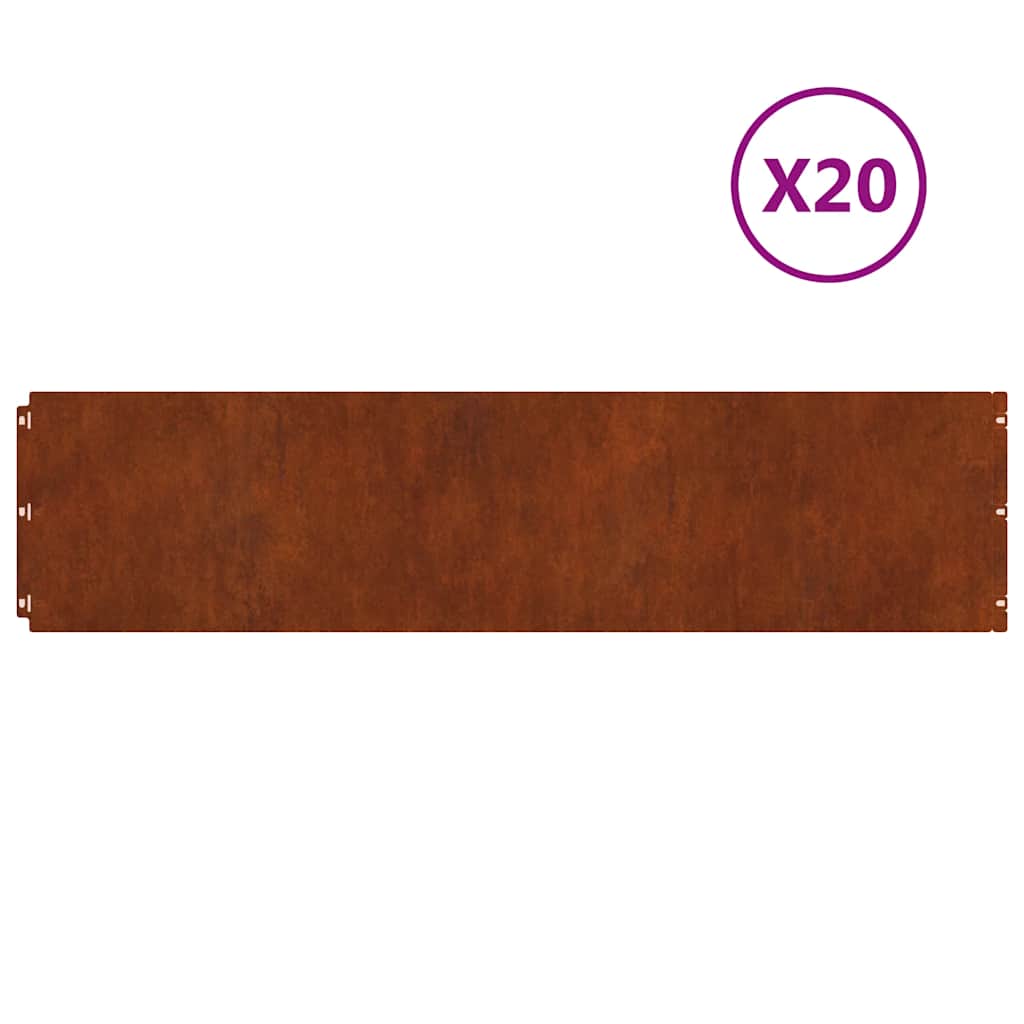 Vidaxl Grass Barges 20 ST 25x103 cm
