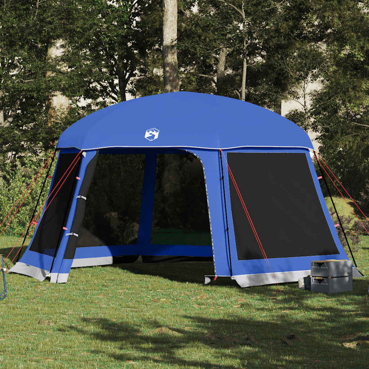 Tente de piscine Vidaxx tente d'extérieur amovible parois grillagées bleu azur