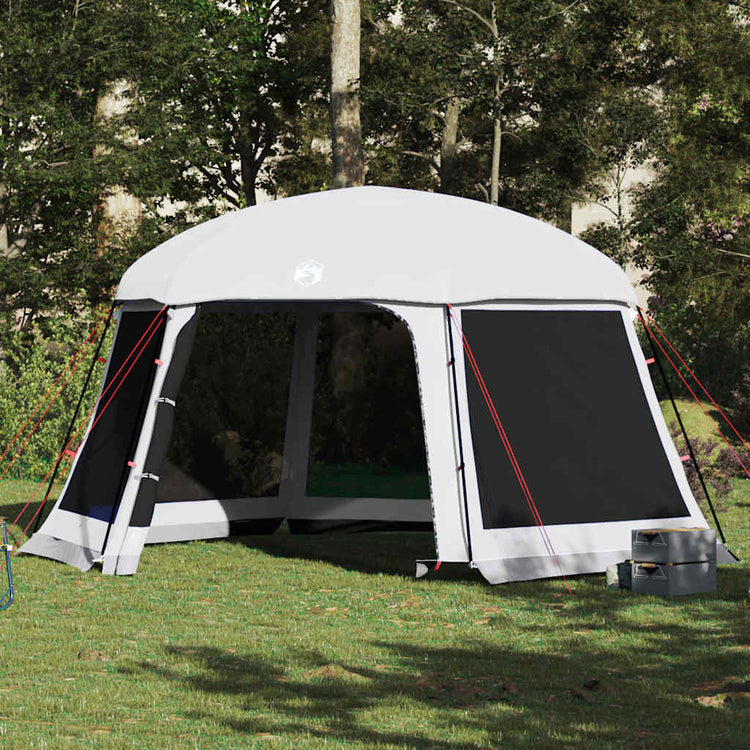 Tente de piscine Vidaxx avec parois grillagées extérieures amovibles 512x458 cm gris
