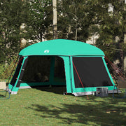 Vidaxx tente de piscine extérieur amovible parois grillagées 618x532 cm vert d'eau - afbeelding 1