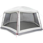 Tente de piscine Vidaxx avec parois grillagées extérieures amovibles 618x532 cm gris - afbeelding 2