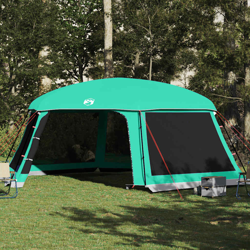 Vidaxx tente de piscine extérieur amovible parois grillagées 670x590 cm vert d'eau