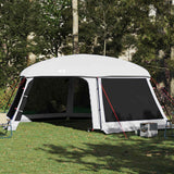 Tente de piscine Vidaxx avec parois grillagées extérieures amovibles 670x590 cm gris - afbeelding 1