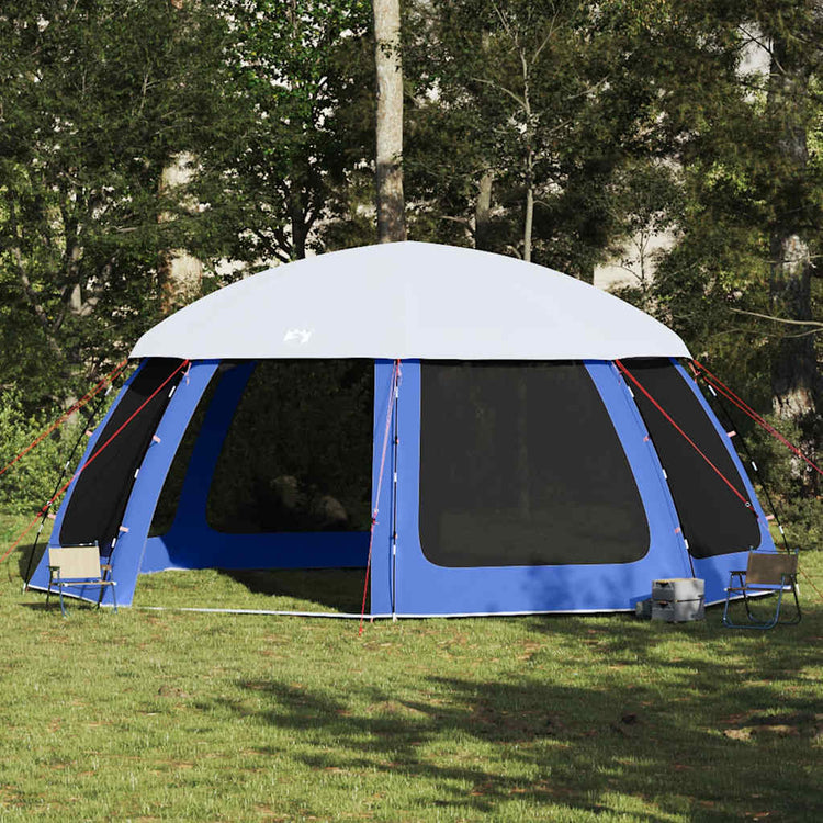 Tente de piscine Vidaxx tente d'extérieur amovible parois grillagées bleu azur