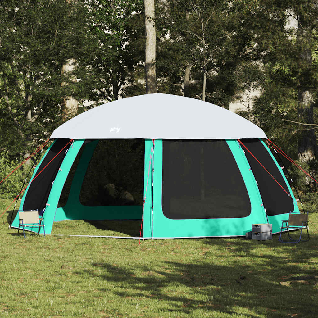 Vidaxx tente de piscine extérieur amovible parois grillagées 612x612 cm vert d'eau