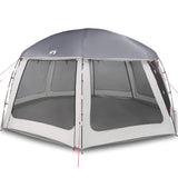 Tente de piscine Vidaxx avec parois grillagées extérieures amovibles 612x612 cm gris - afbeelding 2