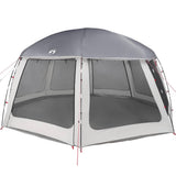Tente de piscine Vidaxx avec parois grillagées extérieures amovibles 612x612 cm gris - afbeelding 3