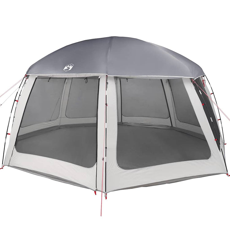 Tente de piscine Vidaxx avec parois grillagées extérieures amovibles 612x612 cm gris