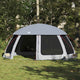 Tente de piscine Vidaxx avec parois grillagées extérieures amovibles 612x612 cm gris