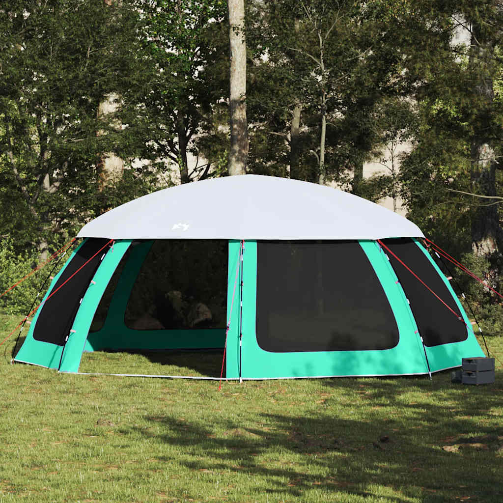 Vidaxx tente de piscine extérieur amovible parois grillagées 690x690 cm vert d'eau