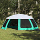 Vidaxx tente de piscine extérieur amovible parois grillagées 690x690 cm vert d'eau