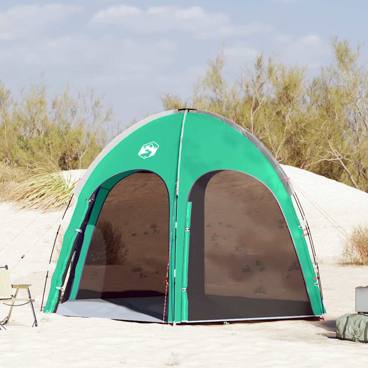 Vidaxx tente de piscine vert d'eau 366 x 305 x 231 cm polyester et fibre de verre