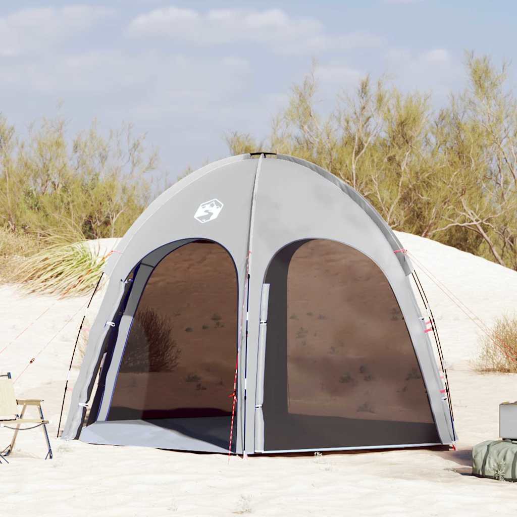 Tente de piscine Vidaxx grise 366 x 305 x 231 cm polyester et fibre de verre