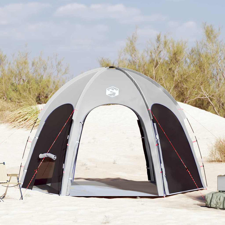 Tente de piscine Vidaxx grise 366 x 305 x 231 cm polyester et fibre de verre
