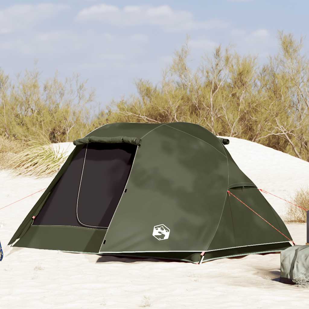 VidaXL tente de pêche 3 personnes vert olive imperméable