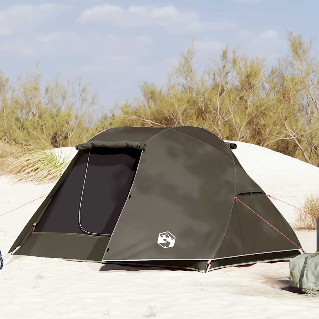 VidaXL tente de pêche 3 personnes imperméable marron