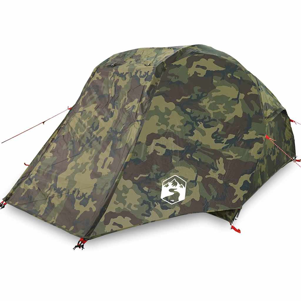 VidaXL tente de pêche 3 personnes camouflage imperméable