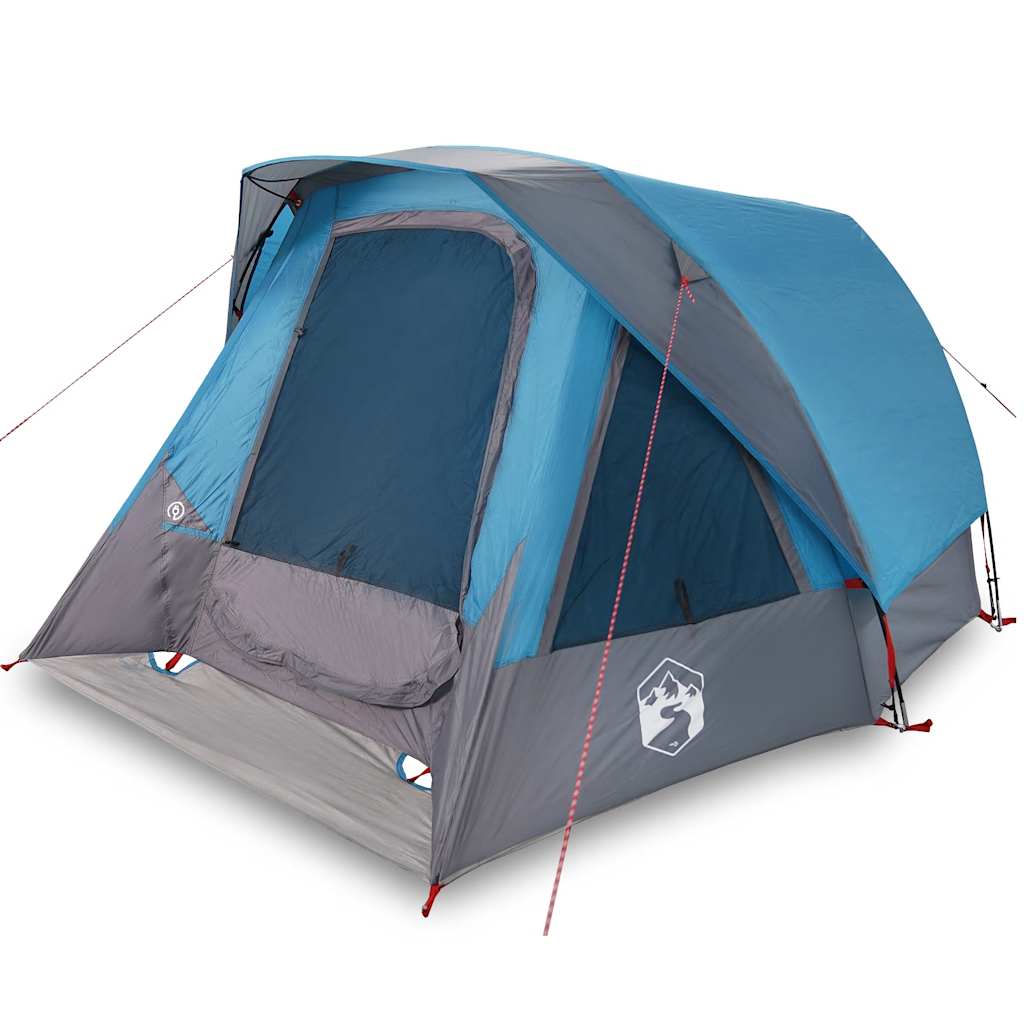Tente familiale VidaXL 6 personnes imperméable bleue