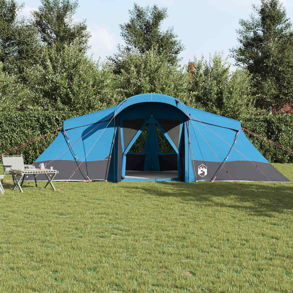 Tente familiale Vidaxx avec toit bleu et gris 721 x 335 x 212 cm