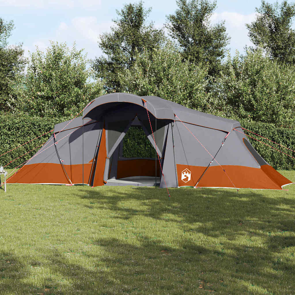 Tente familiale Vidaxx avec toit gris et orange 721 x 335 x 212 cm