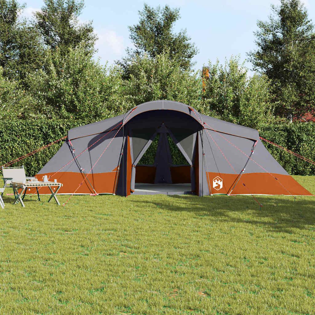 Tente familiale Vidaxx avec toit gris et orange 721 x 335 x 212 cm