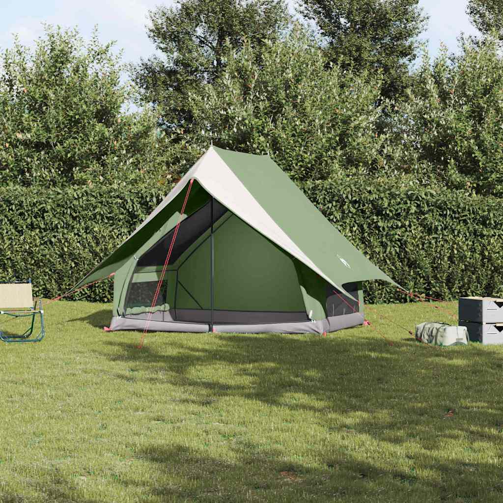 Tente familiale Vidaxx avec toit vert et blanc 315 x 286 x 200 cm