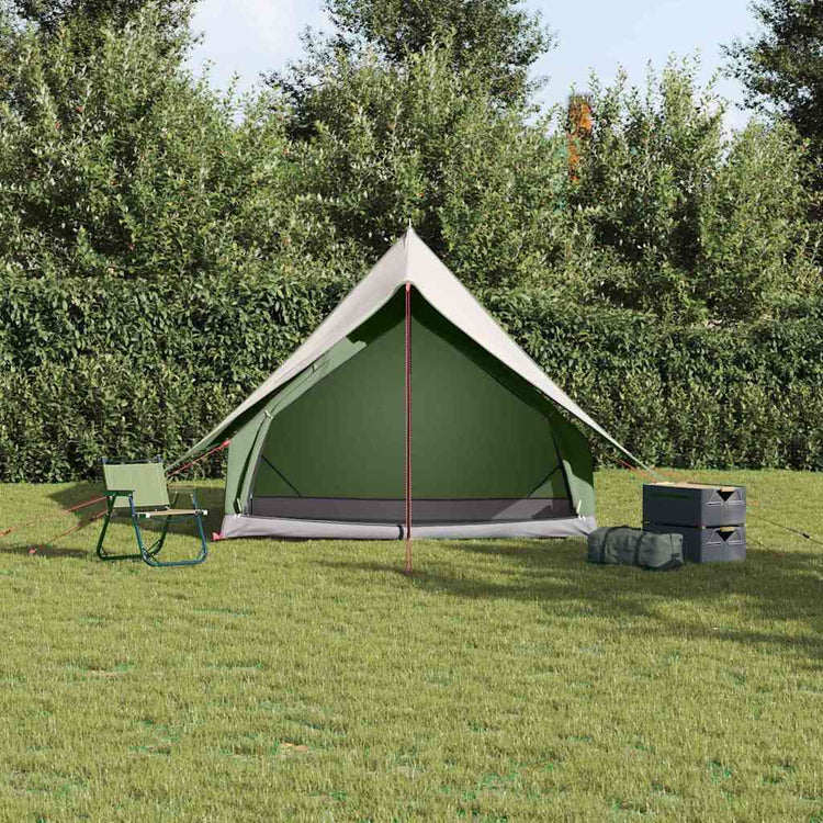 Tente familiale Vidaxx avec toit vert et blanc 315 x 286 x 200 cm