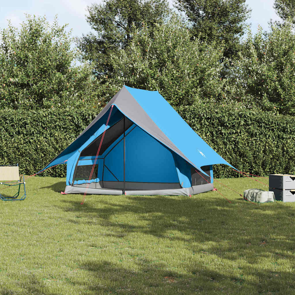 Tente familiale Vidaxx avec toit bleu et gris 315 x 286 x 200 cm