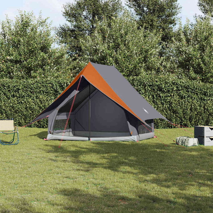 Tente familiale Vidaxx avec toit gris et orange 315 x 286 x 200 cm