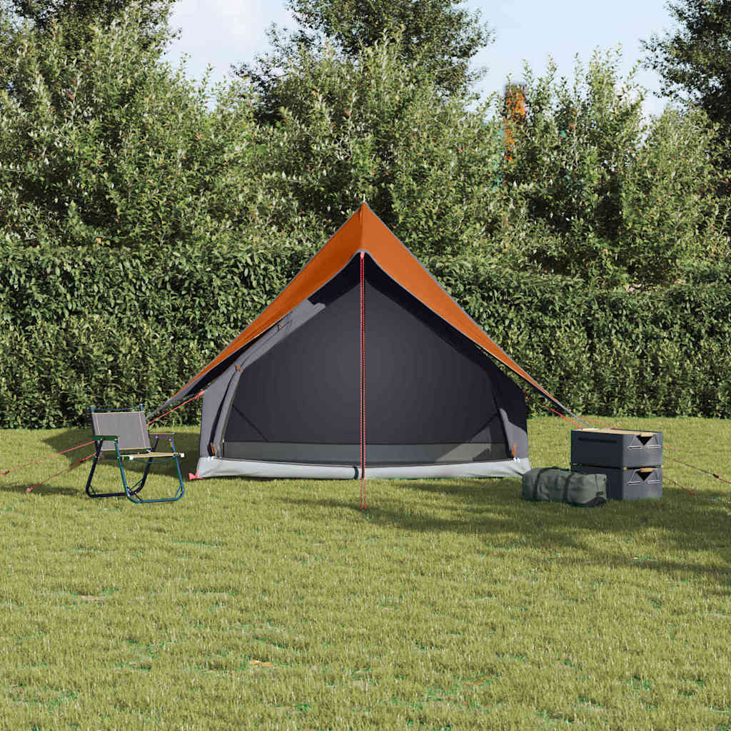 Tente familiale Vidaxx avec toit gris et orange 315 x 286 x 200 cm