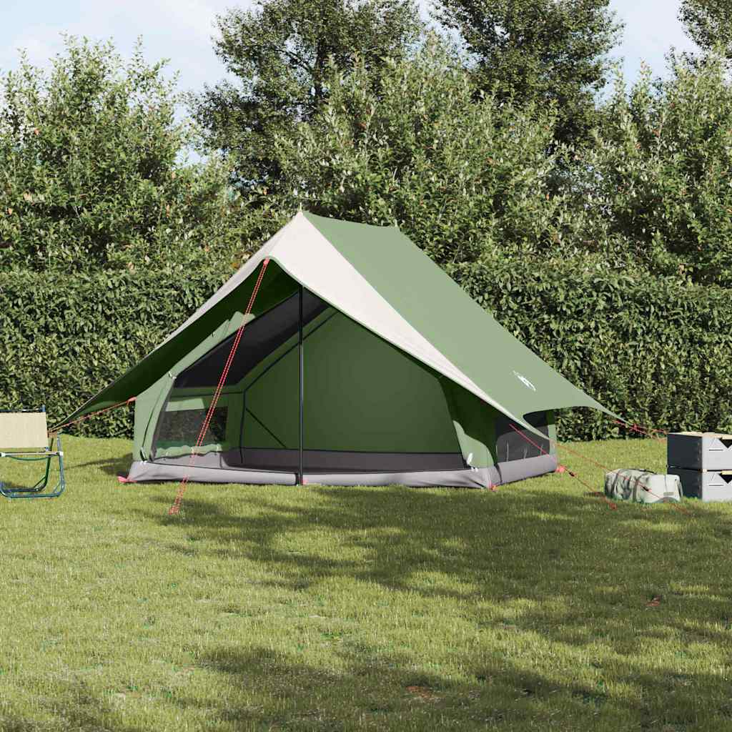 Tente familiale Vidaxx avec toit vert et blanc 315 x 286 x 200 cm
