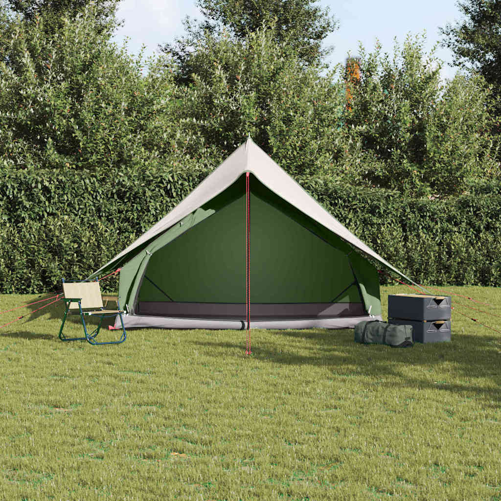 Tente familiale Vidaxx avec toit vert et blanc 315 x 286 x 200 cm