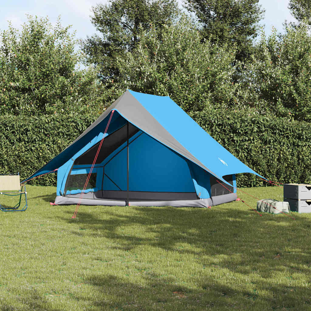 Tente familiale Vidaxx avec toit bleu et gris 315 x 286 x 200 cm