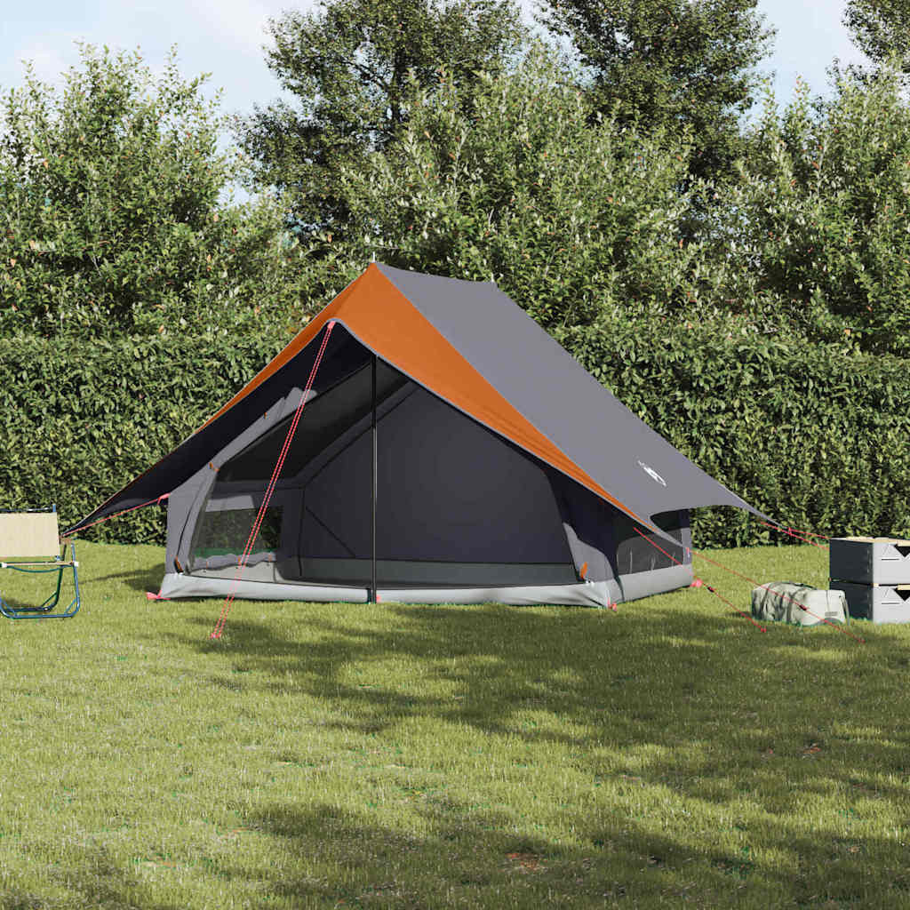 Tente familiale Vidaxx avec toit gris et orange 315 x 286 x 200 cm