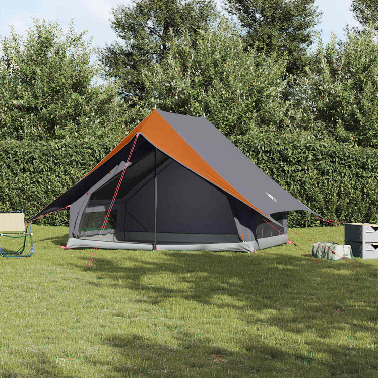 Tente familiale Vidaxx avec toit gris et orange 315 x 286 x 200 cm