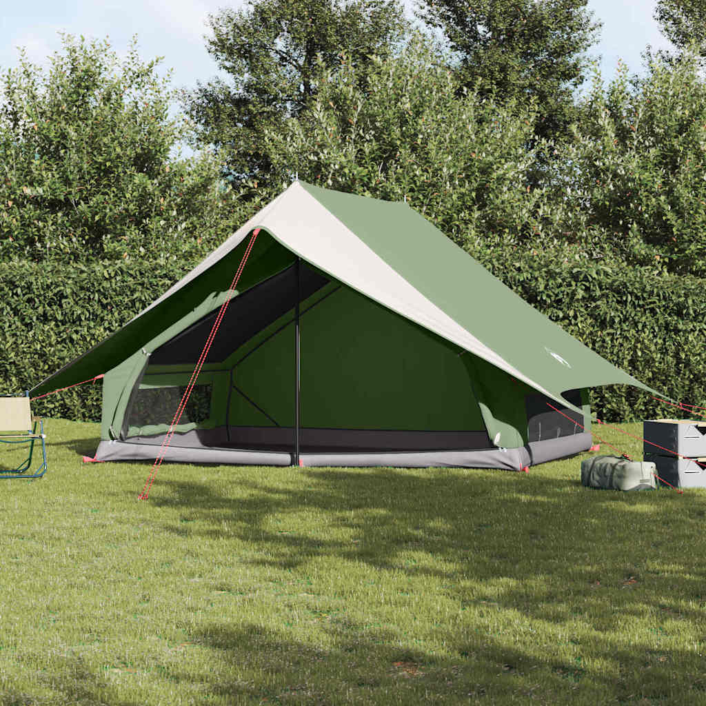Tente familiale Vidaxx avec toit vert et blanc 315 x 286 x 200 cm