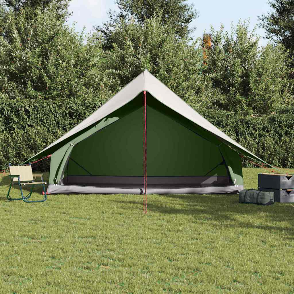 Tente familiale Vidaxx avec toit vert et blanc 315 x 286 x 200 cm